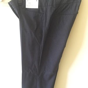 Gray and white pin striped dress pants